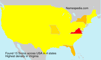 Surname Sozos in USA Surname Sozos in USA
