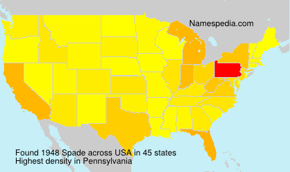 Surname Spade in USA Surname Spade in USA