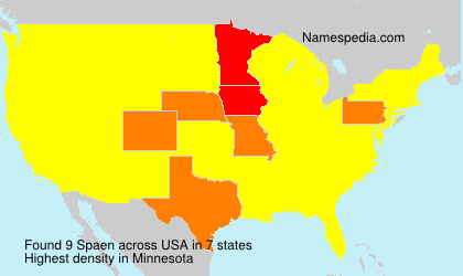 Surname Spaen in USA Surname Spaen in USA