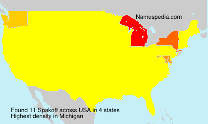 Surname Spakoff in USA Surname Spakoff in USA