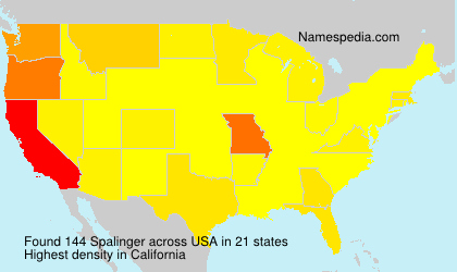 Surname Spalinger in USA Surname Spalinger in USA