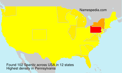 Surname Spanitz in USA Surname Spanitz in USA