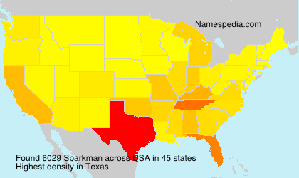 Surname Sparkman in USA Surname Sparkman in USA