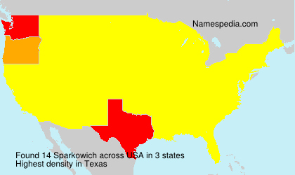 Surname Sparkowich in USA