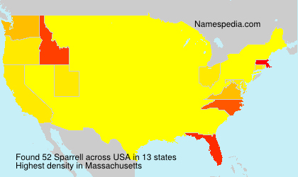 Surname Sparrell in USA Surname Sparrell in USA
