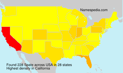 Surname Spate in USA Surname Spate in USA
