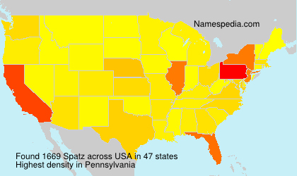 Surname Spatz in USA Surname Spatz in USA