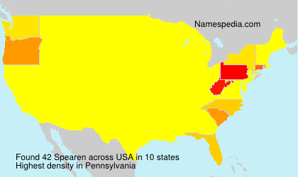 Surname Spearen in USA Surname Spearen in USA