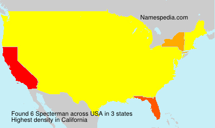 Surname Specterman in USA Surname Specterman in USA
