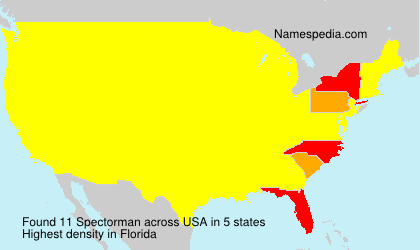 Surname Spectorman in USA Surname Spectorman in USA
