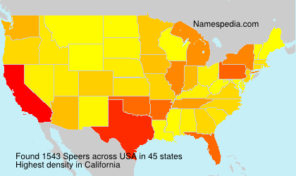 Surname Speers in USA Surname Speers in USA