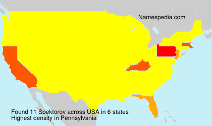 Surname Spektorov in USA Surname Spektorov in USA