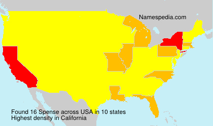 Surname Spense in USA Surname Spense in USA