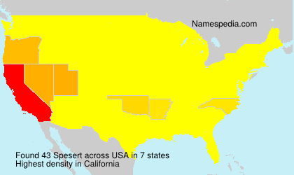 Surname Spesert in USA Surname Spesert in USA