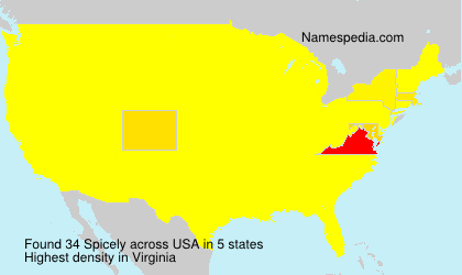 Surname Spicely in USA Surname Spicely in USA