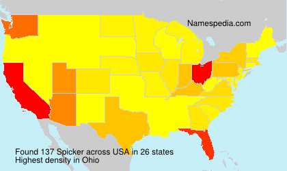 Surname Spicker in USA Surname Spicker in USA
