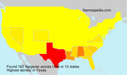 Surname Spigener in USA Surname Spigener in USA
