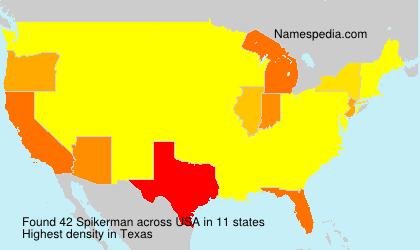 Surname Spikerman in USA Surname Spikerman in USA