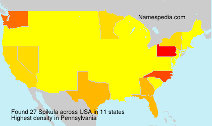Surname Spikula in USA Surname Spikula in USA