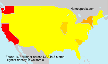 Surname Spillinger in USA Surname Spillinger in USA
