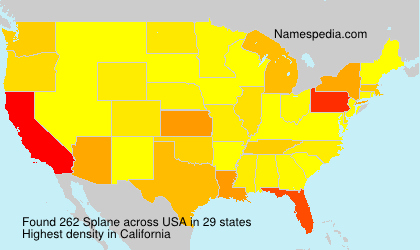 Surname Splane in USA Surname Splane in USA