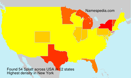 Surname Splatt in USA Surname Splatt in USA