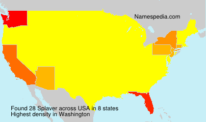 Surname Splaver in USA Surname Splaver in USA