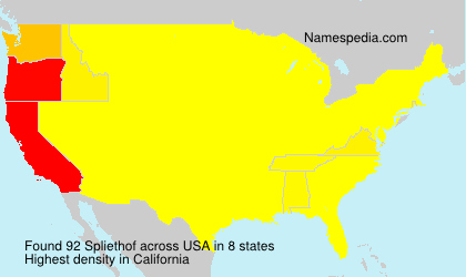 Surname Spliethof in USA