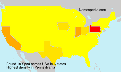Surname Spoa in USA Surname Spoa in USA
