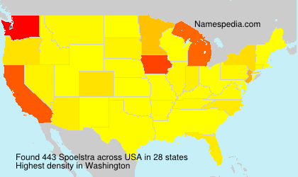 Surname Spoelstra in USA Surname Spoelstra in USA