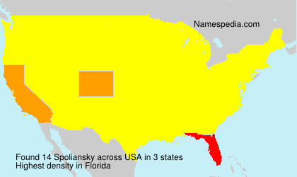 Surname Spoliansky in USA Surname Spoliansky in USA