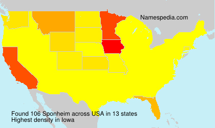 Surname Sponheim in USA Surname Sponheim in USA