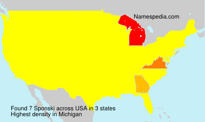 Surname Sponski in USA