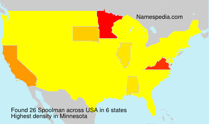 Surname Spoolman in USA Surname Spoolman in USA