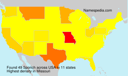 Surname Sporich in USA Surname Sporich in USA