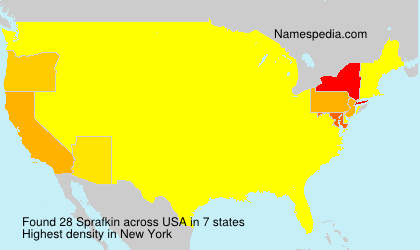 Surname Sprafkin in USA Surname Sprafkin in USA