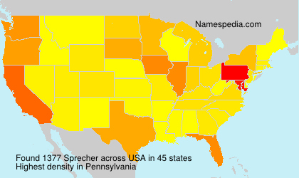 Surname Sprecher in USA Surname Sprecher in USA