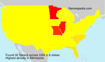 Surname Spreck in USA Surname Spreck in USA