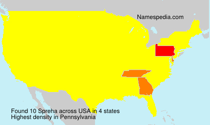 Surname Spreha in USA Surname Spreha in USA