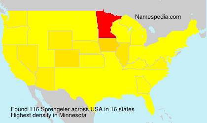 Surname Sprengeler in USA Surname Sprengeler in USA