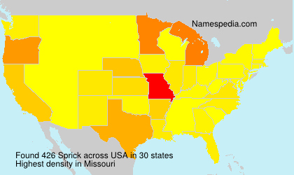 Surname Sprick in USA Surname Sprick in USA