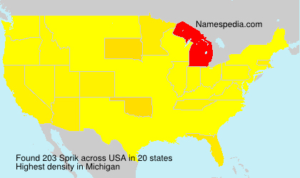Surname Sprik in USA Surname Sprik in USA