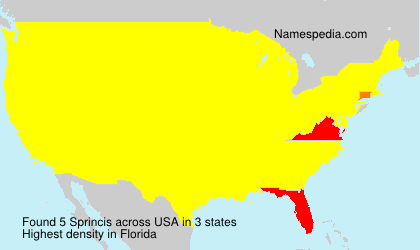 Surname Sprincis in USA Surname Sprincis in USA