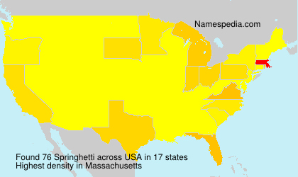 Surname Springhetti in USA Surname Springhetti in USA