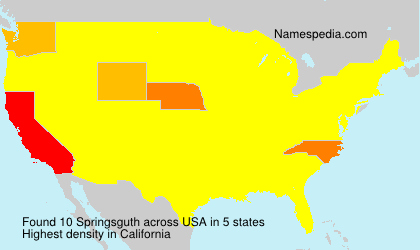 Surname Springsguth in USA Surname Springsguth in USA
