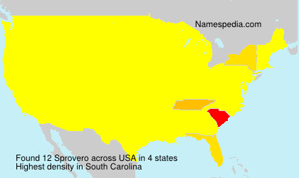 Surname Sprovero in USA