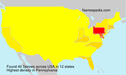 Surname Sprows in USA Surname Sprows in USA