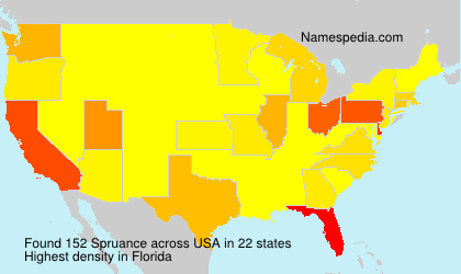 Surname Spruance in USA Surname Spruance in USA
