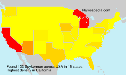 Surname Spykerman in USA Surname Spykerman in USA
