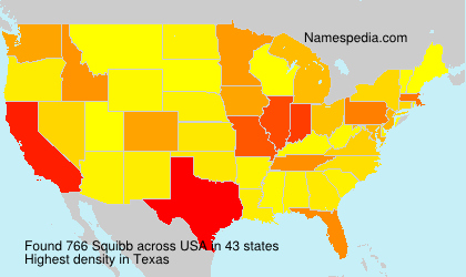 Surname Squibb in USA Surname Squibb in USA